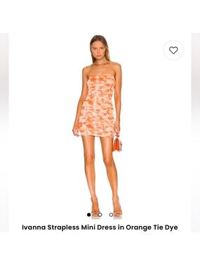 Revolve Superdown Anna Strapless Mini Dress in Orange